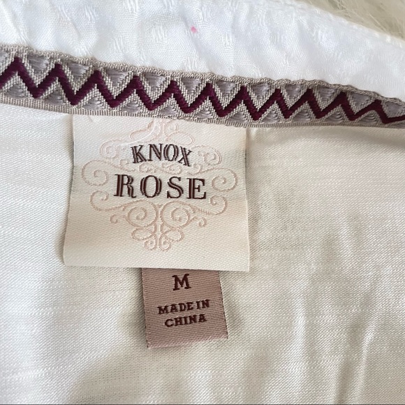 KNOX ROSE Embroidered Sleeveless Babydoll Top Size M - Picture 11 of 12